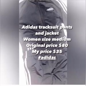 Adidas Black tracksuit size medium women